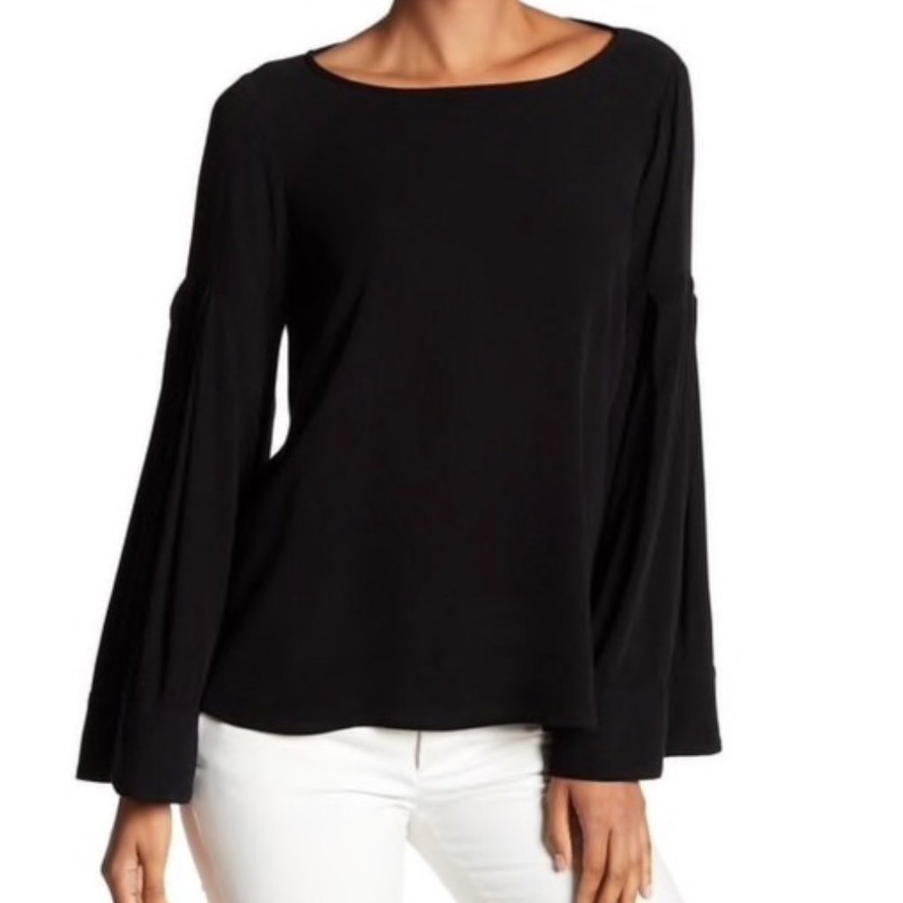 NEW ✨ Ro & De Black Bell Sleeve Blouse Top